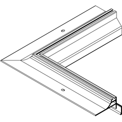 DUPLO BINNENHOEK ONDERPROFIEL 60MM 250X250MM 9005ST