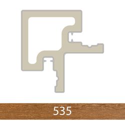 P9602 LIGNA SOFT BUITENHOEKPROFIEL P9600 535 TEAK